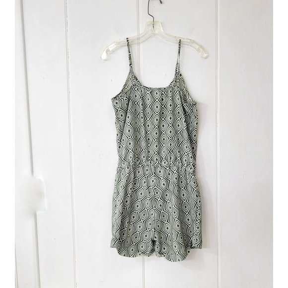 J Crew Green Boho Short Romper - Picture 3 of 4